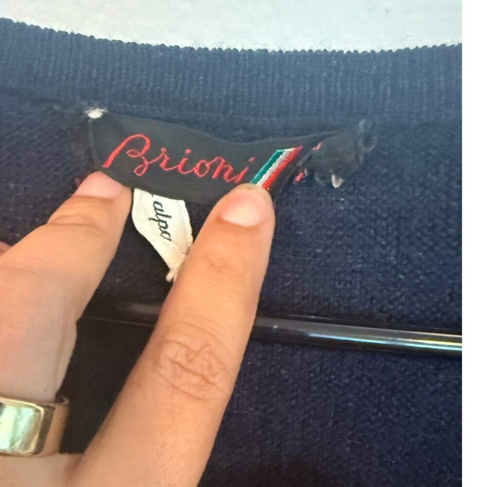 Vintage Brioni Pure Alpaca V-neck Sweater - Picture 3 of 7